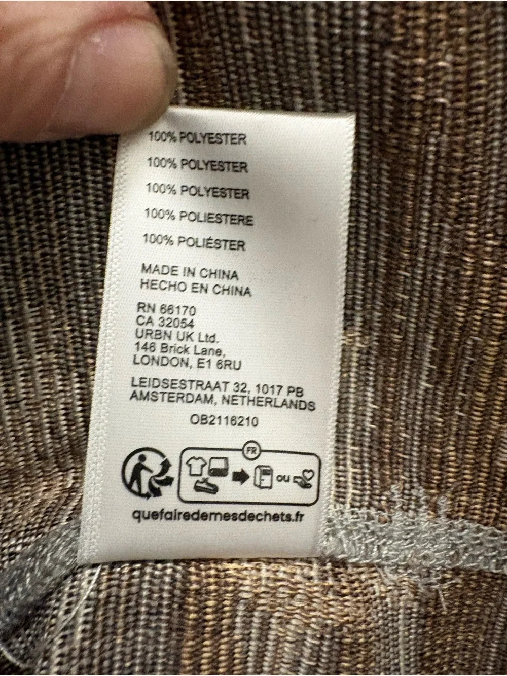BDG Brown Abstract Camo Zip-Up Jacket w/ Horse Print